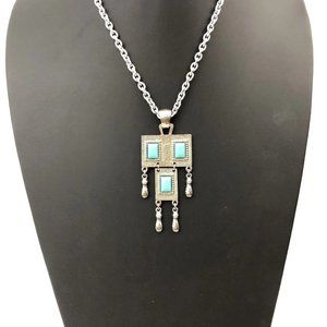 Vintage Sarah Coventry Faux Turquoise Pendant Neck